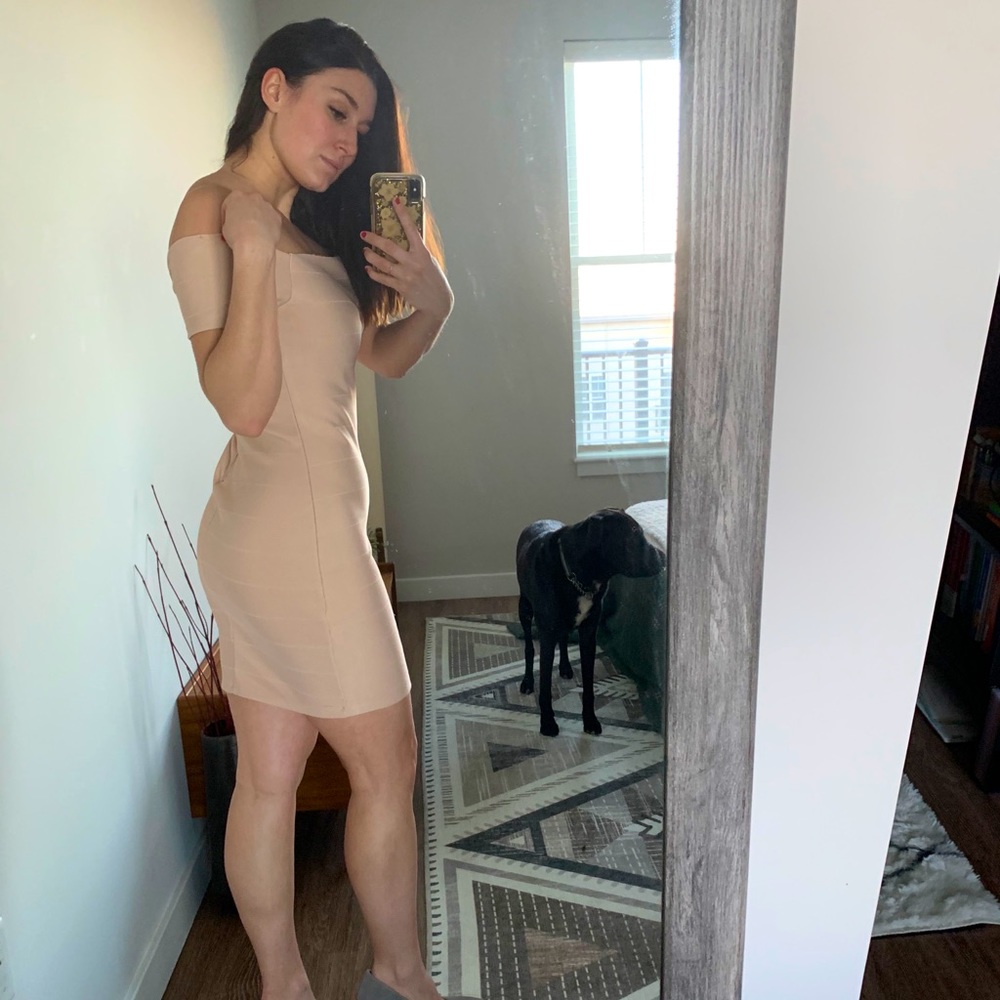 Pink Off the Shoulder Dress